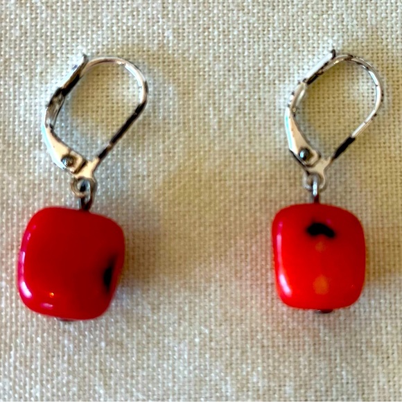 Coral Dangle Earrings - Picture 3 of 16